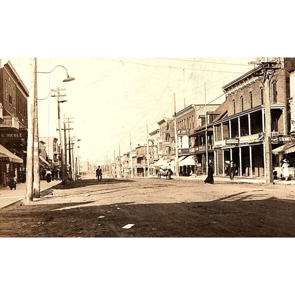 Grand Mere Quebec Canada Early Main Street View RPPC 1900s